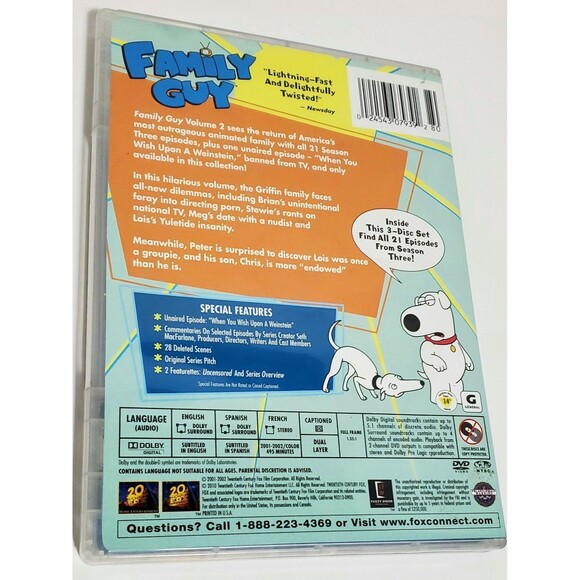 amily Guy Seasons 1–3 DVD Lot | Classic Animated Comedy | Tested & Working - Picture 11 of 12